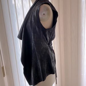 Black Textured Leather Zara Vest size Medium